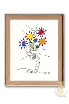 P223掲載　絵画 パブロピカソ「花束を持つ手」画像１