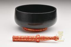 P112掲載　平鏧（中目）色付・9寸（平鏧倍・金襴雲輪付）画像１