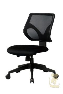 P214掲載　オフィスチェア・メッシュバック・黒・Ⅱ（後続品　430857　オフィスチェア・メッシュ張・ハイバック）画像１